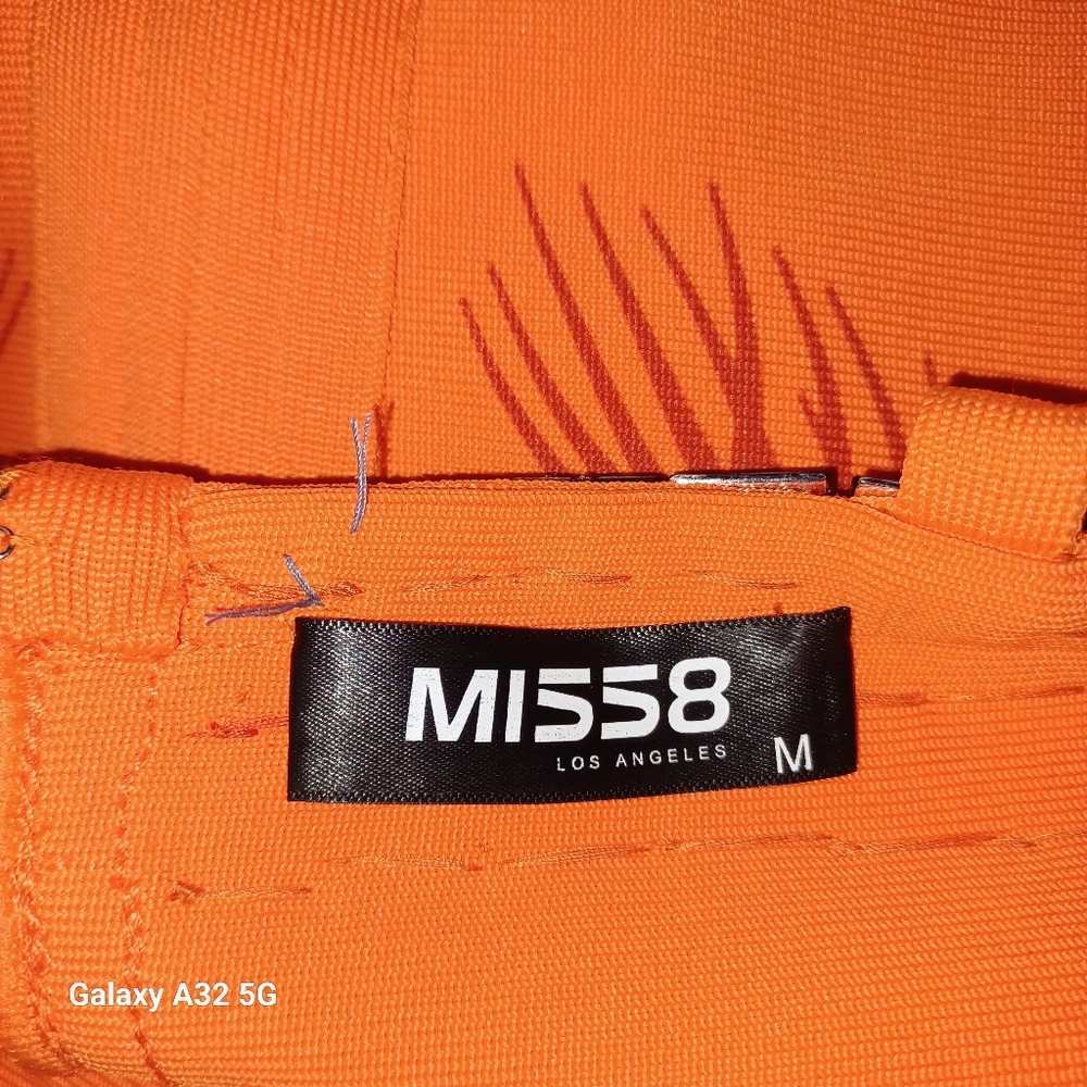 MISS8 LOS ANGELES size M Orange and Blue Embellished Dress - Picture 2 of 14